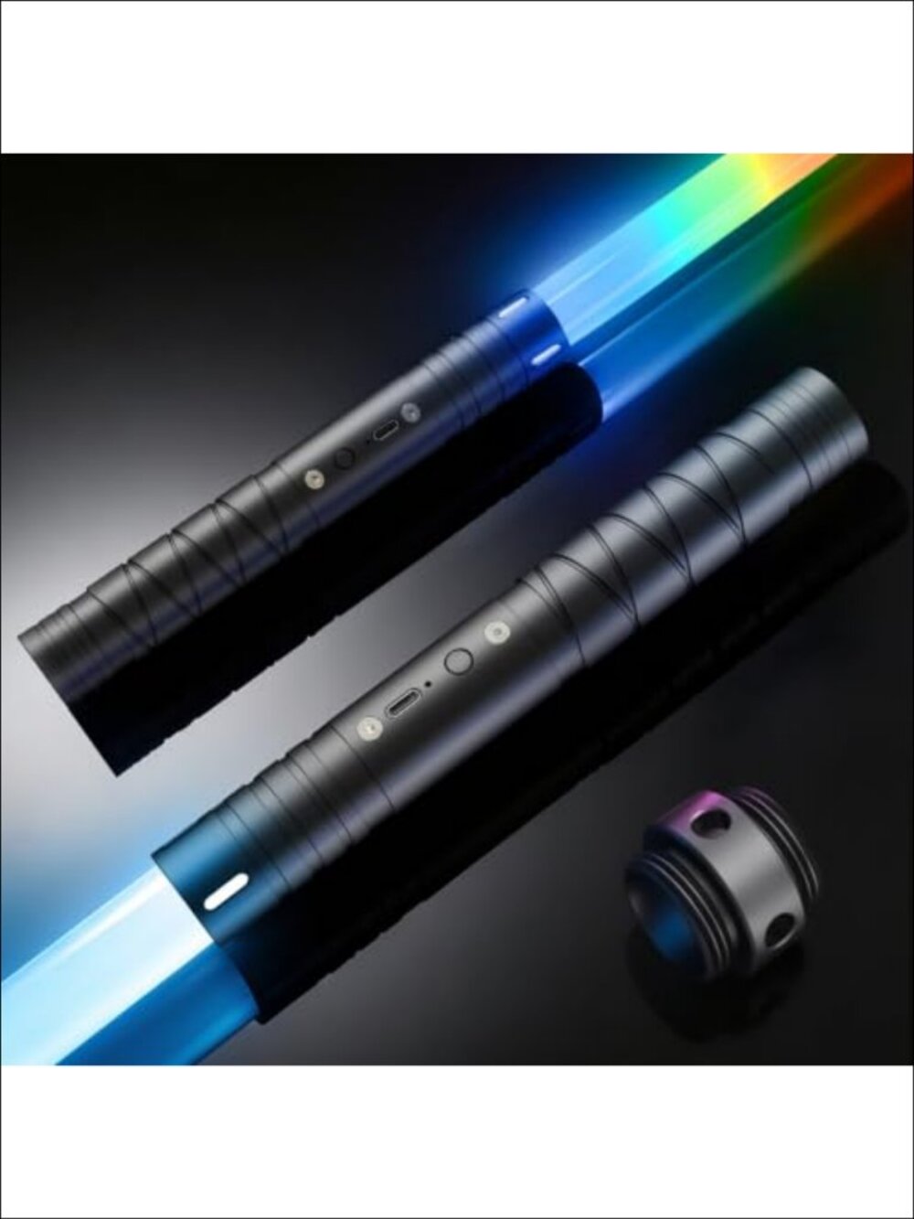 LED Lightsaber 23.62in Smart IC RGB 2-in-1 Rechargeable Cosplay Prop